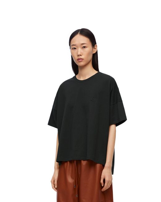 Loewe Black Luxury Boxy Fit T-shirt In Cotton