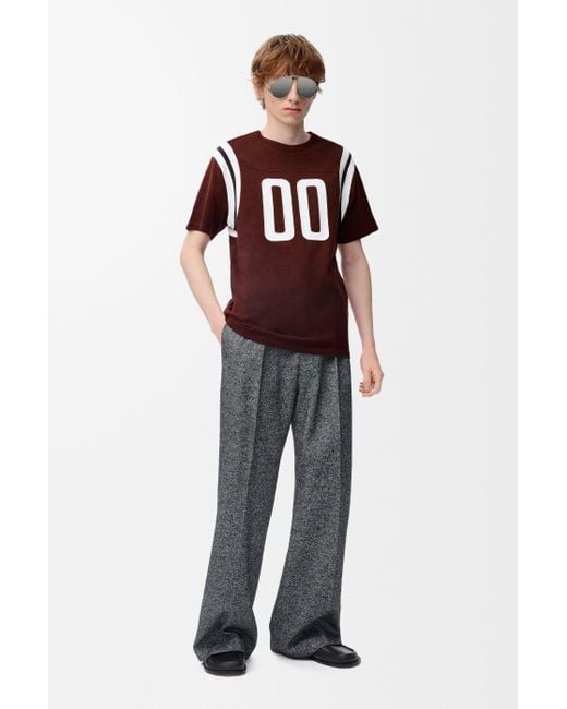 Camiseta De Corte Regular En Algodón Y Viscosasize Hombre Loewe de hombre de color Red
