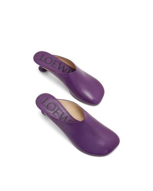 Loewe Purple Luxury Toy Mule In Goatskin For