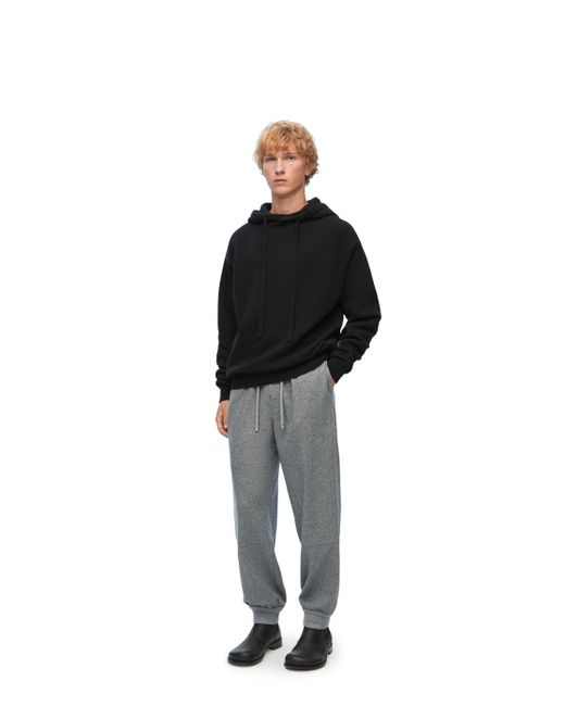 Loewe Black Trousers In Wool And Cashmere for men