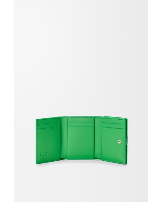 Loewe Green Anagram Trifold Wallet