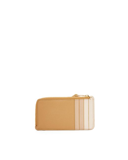 Loewe White Luxury Puzzle Coin Cardholder In Classic Calfskin