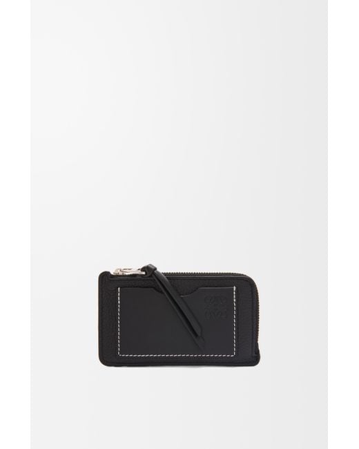 Loewe Black Coin Cardholder In Soft Grained Calfskin