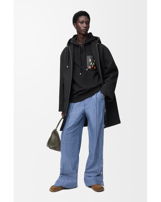Loewe Black Relaxed Fit Hoodie for men