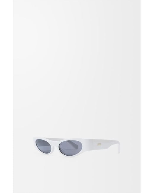 Loewe White Flash Slim Cateye Sunglasses For