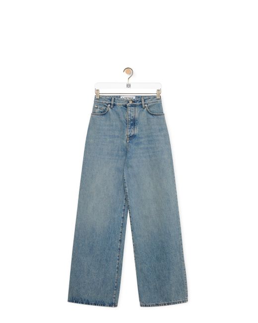 Loewe Blue High Waisted Jeans In Denim