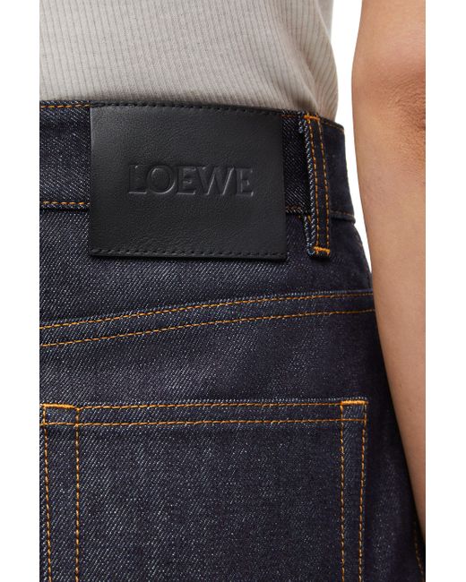 Loewe Blue High Waisted Jeans In Denim