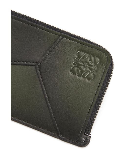 Loewe Green Puzzle Coin Cardholder for men