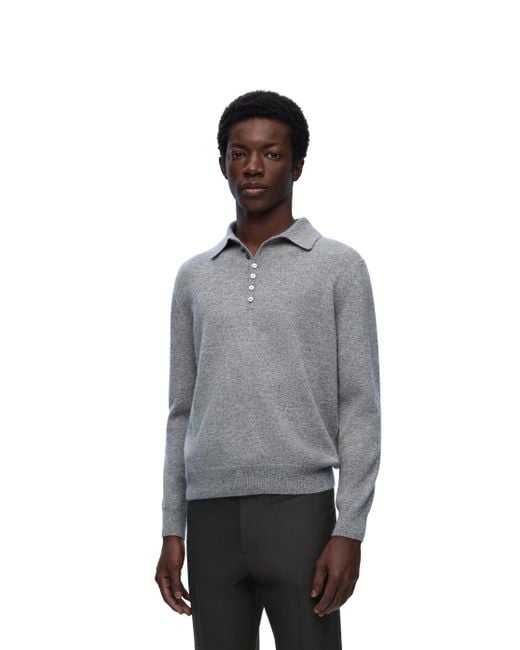 Loewe Multicolor Polo Sweater In Cashmere for men
