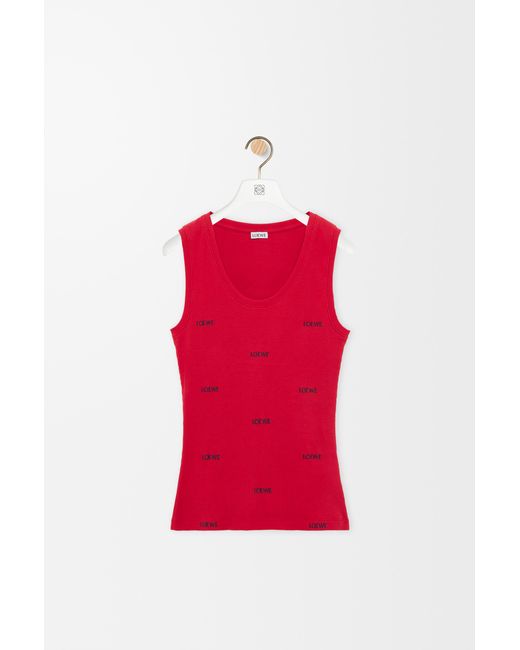 Loewe Red Tank Top With Logo
