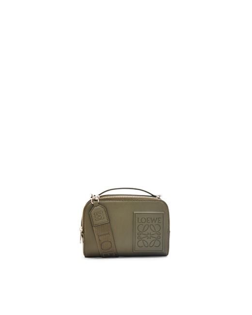 Loewe Green Luxury Mini Camera Crossbody Bag In Satin Calfskin for men