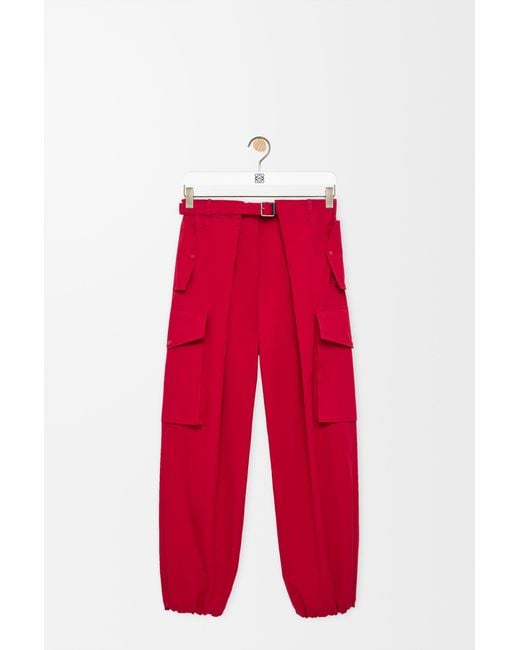 Loewe Red Cargo Trousers