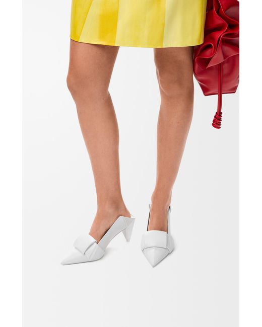 Loewe White Origami Flap Back Pump