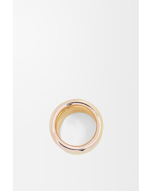 Loewe Metallic Nappa Knot Ring In Sterling Silver
