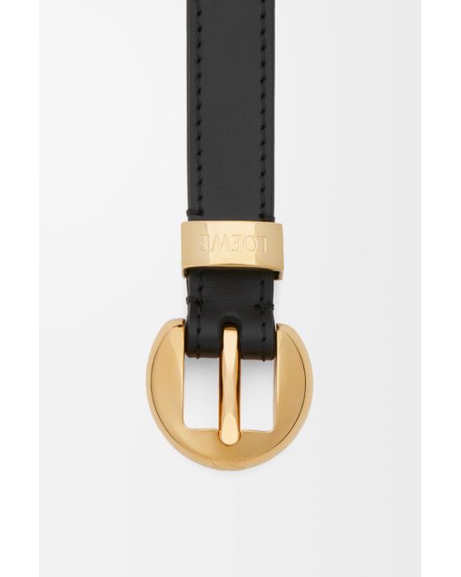 Loewe White Pebble Belt In Smooth Calfskin