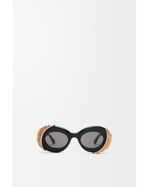 Loewe Multicolor Pavé Oval Sunglasses Mujer