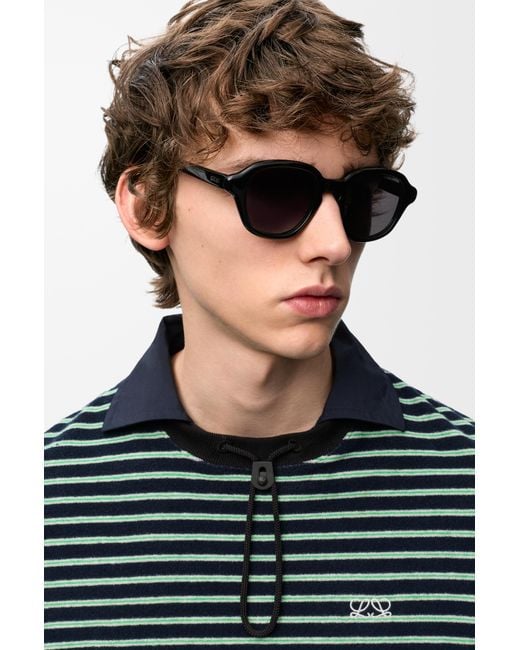 Loewe Black Alpha Slim Sunglasses Hombre for men