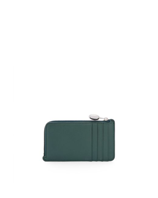 Loewe Green Pebble Coin Cardholder In Shiny Nappa Calfskin