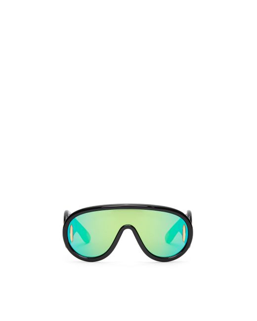 Loewe Green Wave Mask Sunglasses