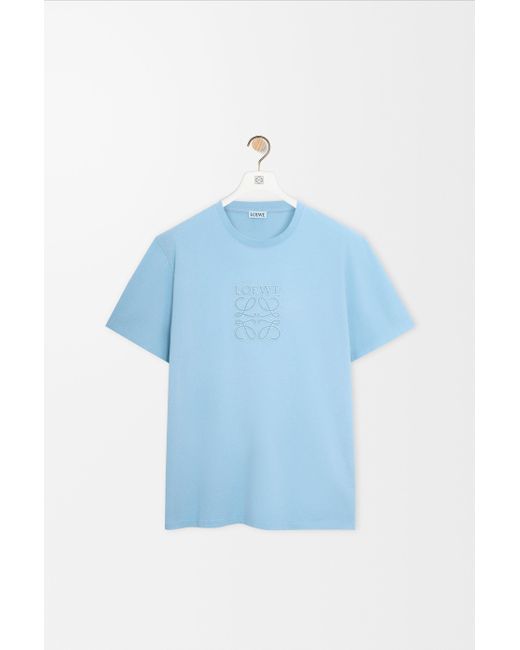 Camiseta De Corte Holgado En Algodónsize Hombre Loewe de hombre de color Blue