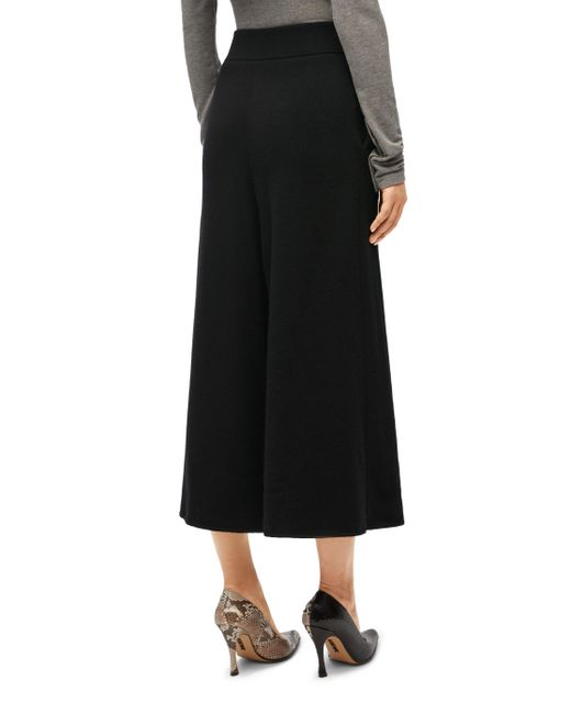 Loewe Black Luxury Cropped Trousers In Cashmere