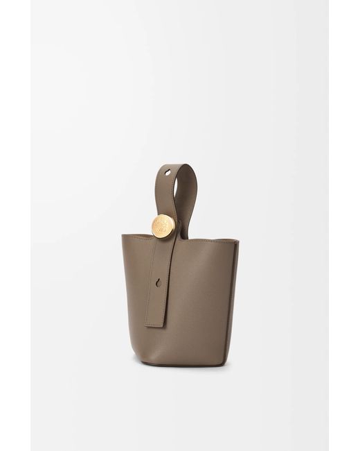 Loewe White "Pebble" Bucket Bag Mini