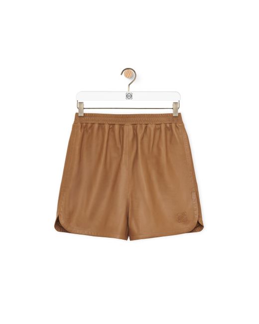 Loewe Orange Shorts In Nappa Lambskin