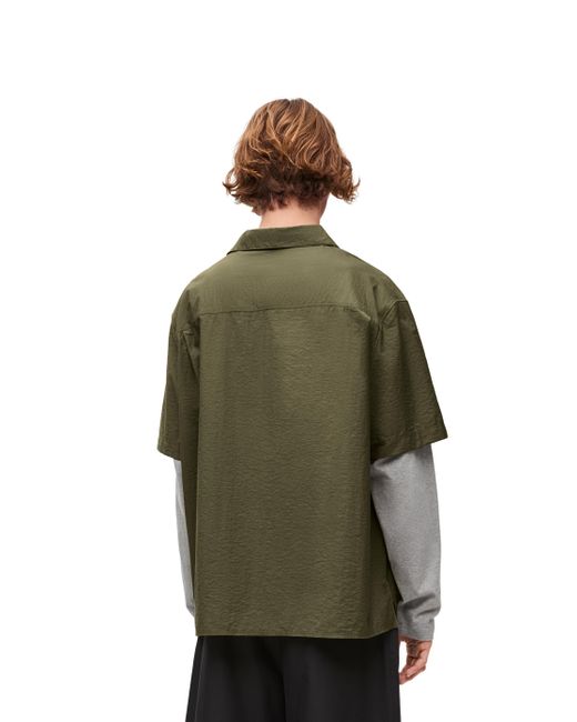 Loewe Green Luxury Trompe L'oeil Shirt In Cotton Blend for men