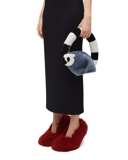 Loewe Lemur Bag In Shearling in Blue Lyst