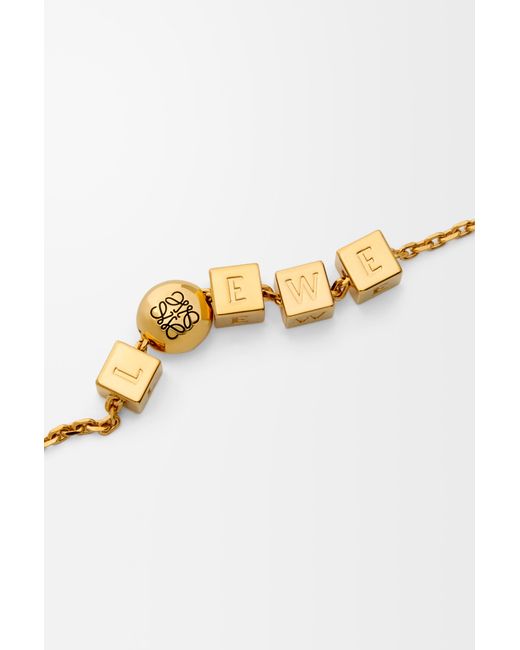 Loewe White Pebble Cube Necklace
