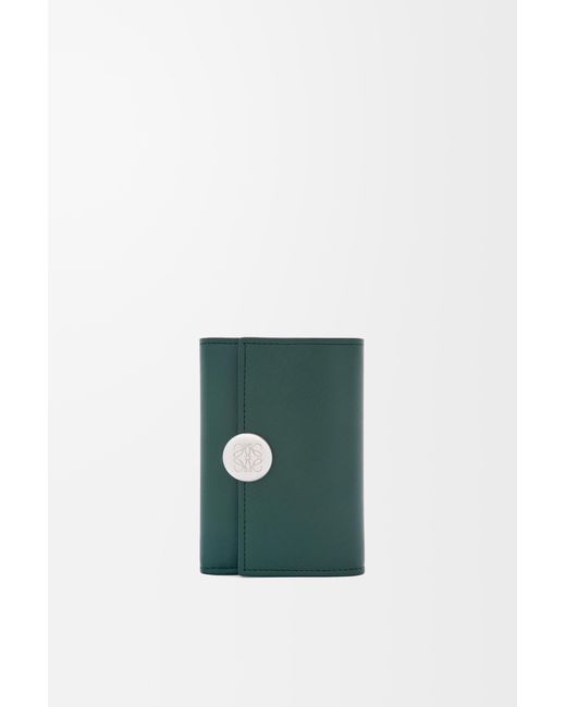 Loewe Green Leather Pebble Wallet