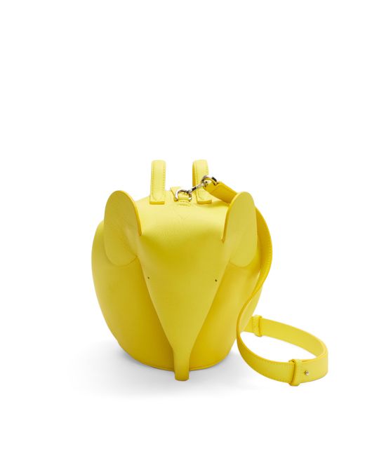 Loewe Yellow Luxury Large Elephant Bag In Classic Calfskin for men