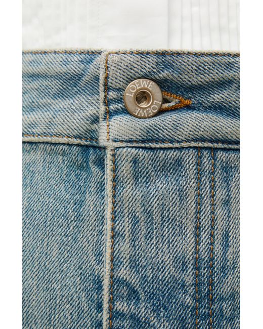 Loewe Blue Bustier High Waisted Jeans In Denim