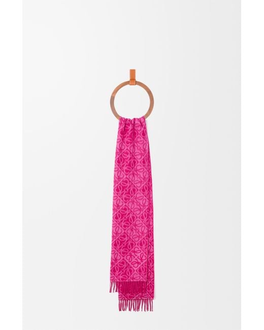 Loewe Pink Anagram Scarf