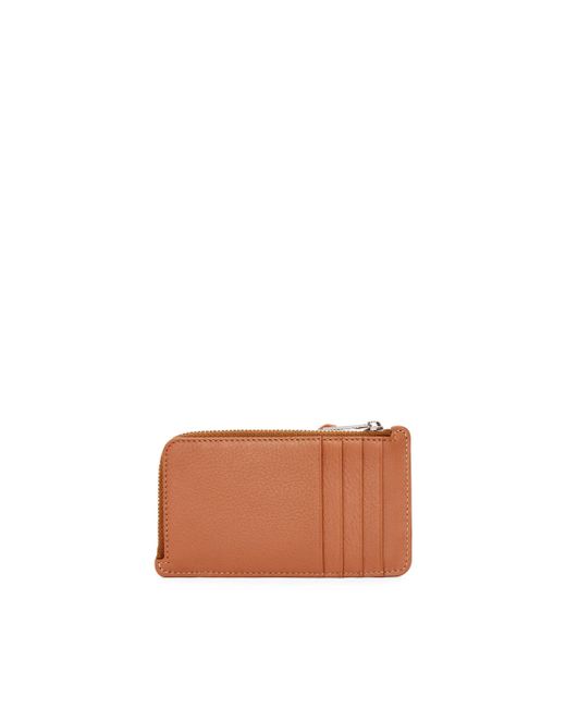 Loewe White Luxury Puzzle Coin Cardholder In Classic Calfskin