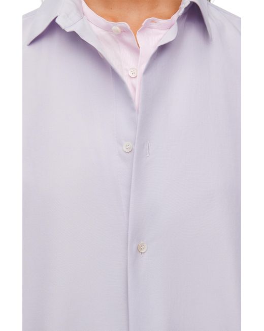 Loewe Red Double Layer Shirt In Cotton And Silk