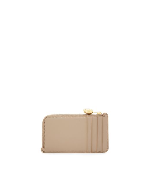 Loewe Natural Luxury Pebble Coin Cardholder In Shiny Nappa Calfskin For