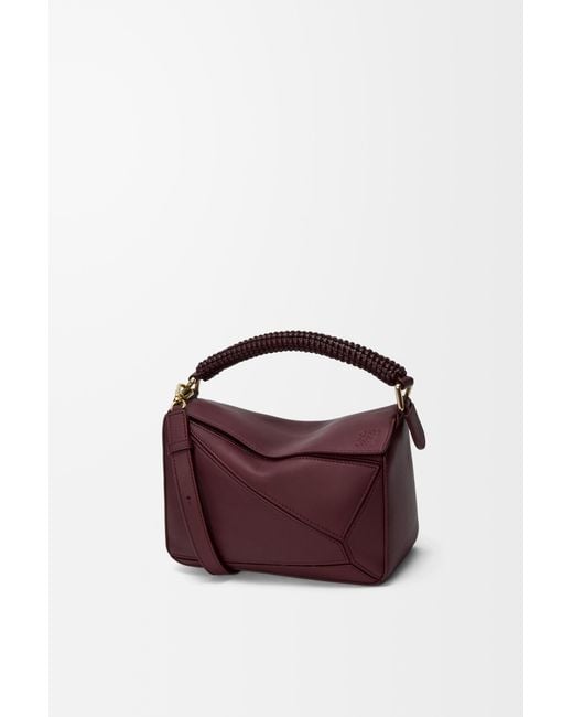 Loewe Purple Small Puzzle Bag