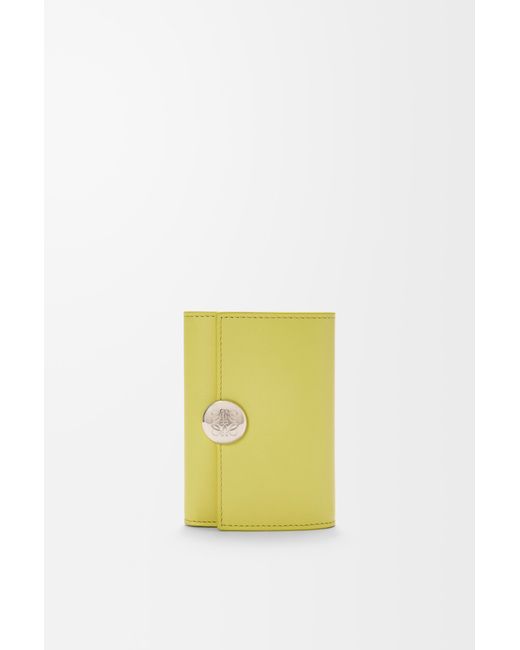 Loewe Yellow Pebble Small Vertical Wallet