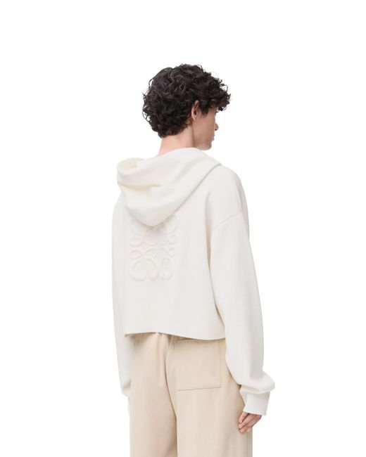 Loewe Pink Anagram Zip-up Hoodie In Wool