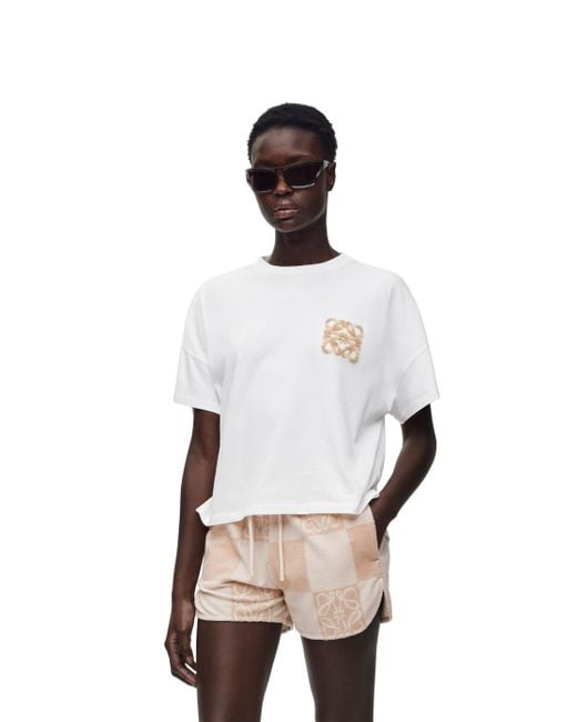 Loewe Natural Luxury Boxy Fit T-shirt In Cotton