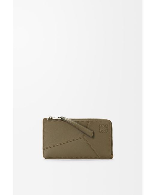 Loewe Green Puzzle Long Coin Cardholder for men