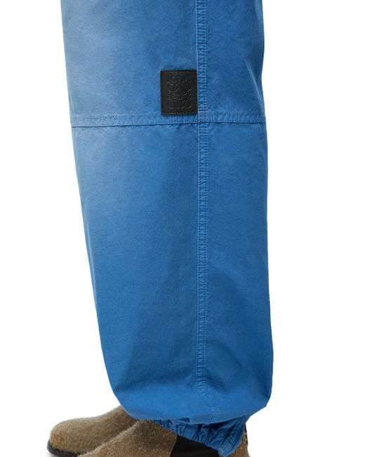 Loewe Blue Cargo Trousers In Cotton for men