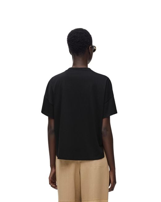 Loewe Black Luxury Boxy Fit T-shirt In Cotton