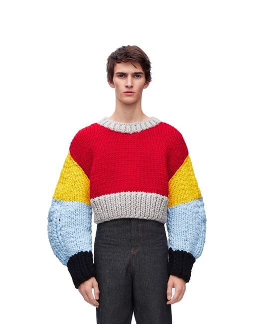 Loewe Red Luxury Sweater In Wool for men