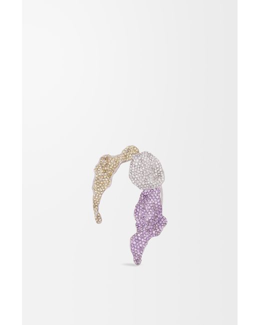 Ear Cuff Glitter Fragment En Plata De Ley Y Cristales Mujer Loewe de color Black
