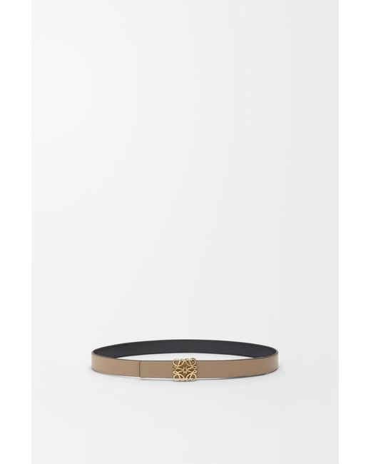 Loewe White Anagram Bombee Leather Belt