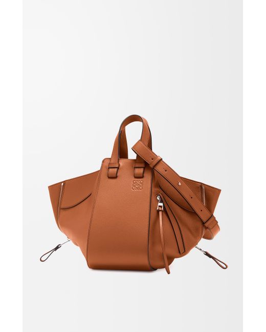 Loewe Brown Luxury Small Hammock Bag In Classic Calfskin