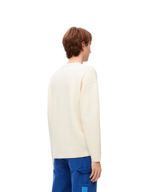Loewe Blue Luxury Anagram Sweater In Wool For for men