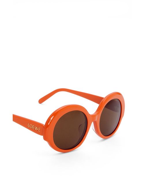 Loewe Orange Round Slim Sunglasses
